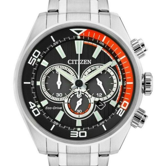 SALE! Citizen Red Accent Black Dial 45mm Watch